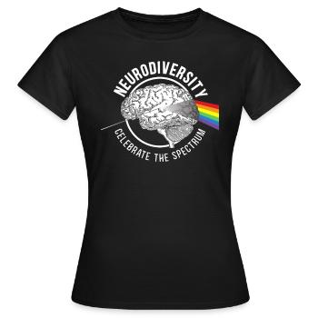 La neurodiversité célèbre le TDAH du spectre - T-shirt Femme - noir - Devant - AI Model Female 172 dark (172cm)