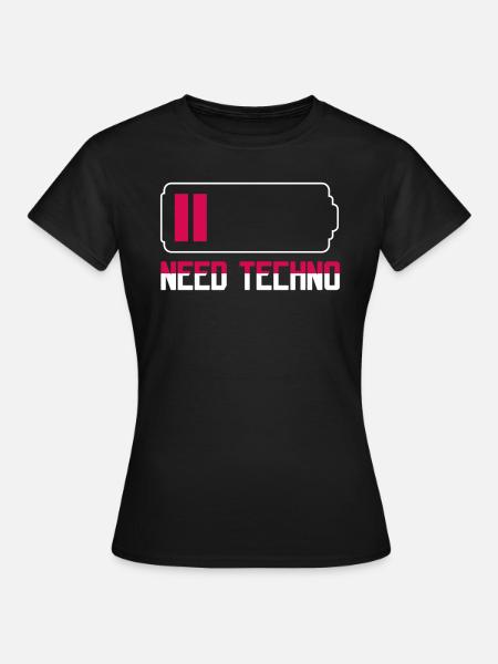 Brauche Techno Music Raver - Frauen T-Shirt - Schwarz