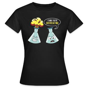 Drôle de science Experiement Biologie Scientifique - T-shirt Femme - noir - Devant - AI Model Female 172 dark (172cm)