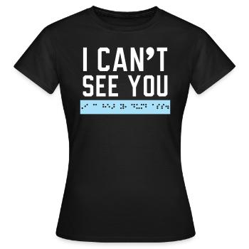 Braille Blind Awareness Visually Impaired - Women's T-Shirt - black - Front - AI Model Female 172 dark (172cm)