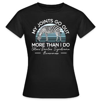 Meine Gelenke gehen mehr aus als ich Ehlers-Danlos - Frauen T-Shirt - Schwarz - Vorne - AI Model Female 172 dark (172cm)