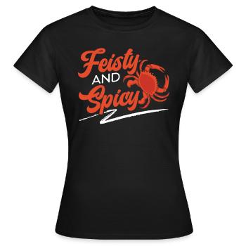 Lebhafter und würziger Krabben-Krabben-Flüsterer - Frauen T-Shirt - Schwarz - Vorne - AI Model Female 172 dark (172cm)