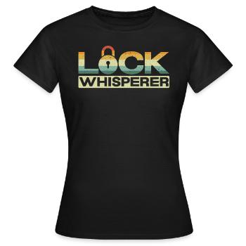 Serrure Whisperer Serrurerie Serrure Picking Serrurier - T-shirt Femme - noir - Devant - AI Model Female 172 dark (172cm)