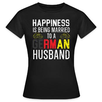 Être marié à un mari allemand Femme Allemagne - T-shirt Femme - noir - Devant - AI Model Female 172 dark (172cm)