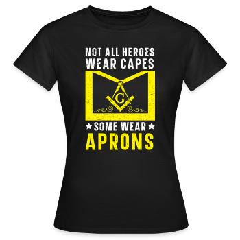 Freemason Fraternal Freemasonry Square Compass - Women's T-Shirt - black - Front - AI Model Female 172 dark (172cm)