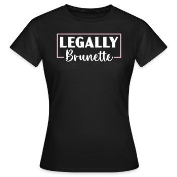 Legally Brünette Braune Haare Mode Blonde Haare - Frauen T-Shirt - Schwarz - Vorne - AI Model Female 172 dark (172cm)