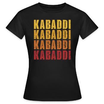 Retro Kabaddi Indian Game Team Sport Raider - Women's T-Shirt - black - Front - AI Model Female 172 dark (172cm)