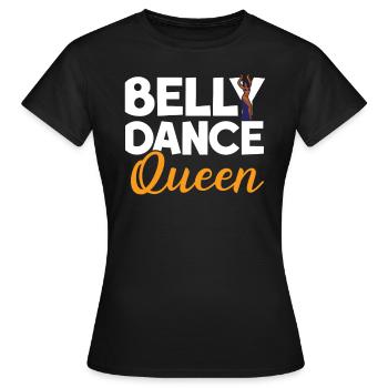 Danse du ventre Reine Danse du ventre Danse du ventre Danseuse du ventre - T-shirt Femme - noir - Devant - AI Model Female 172 dark (172cm)