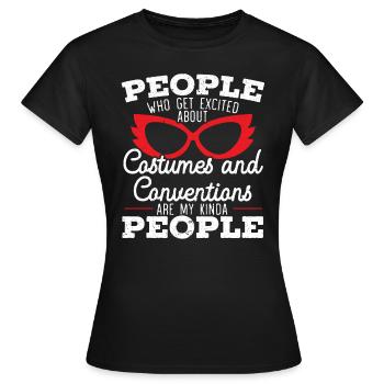Cosplay Cosplay Stolzes Cosplayer Kostümspiel - Frauen T-Shirt - Schwarz - Vorne - AI Model Female 172 dark (172cm)
