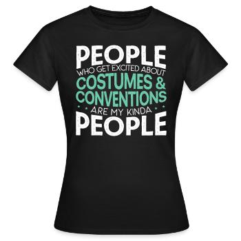 Cosplay Cosplay Stolzes Cosplayer Kostümspiel - Frauen T-Shirt - Schwarz - Vorne - AI Model Female 172 dark (172cm)