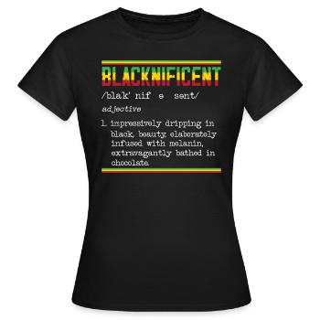 Black And Proud Black History Month Black Pride - T-shirt Femme - noir - Devant - AI Model Female 172 dark (172cm)