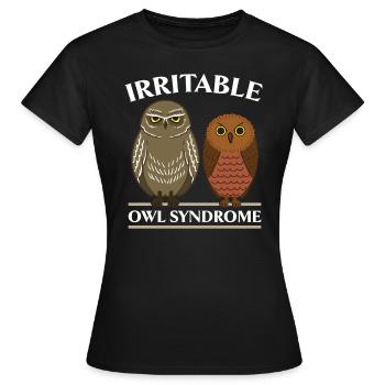 Reizkauz-Syndrom Nachtaktive Vogeleulen-Liebhaberin - Frauen T-Shirt - Schwarz - Vorne - AI Model Female 172 dark (172cm)