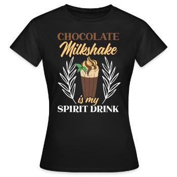 Milkshake au chocolat est ma boisson spirituelle Choco - T-shirt Femme - noir - Devant - AI Model Female 172 dark (172cm)