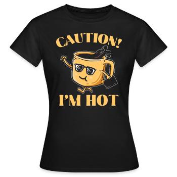 Attention Je suis Hot Chocolate DrinkEr Choco Drink - T-shirt Femme - noir - Devant - AI Model Female 172 dark (172cm)
