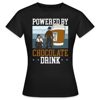 Propulsé par Chocolate Drink Choco Drink Flavor - T-shirt Femme - noir - Devant - AI Model Female 172 dark (172cm)