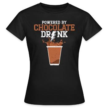 Propulsé par Chocolate Drink Choco Drink Flavor - T-shirt Femme - noir - Devant - AI Model Female 172 dark (172cm)