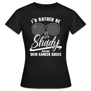 Je préfère être louche parce que le cancer de la peau craint - T-shirt Femme - noir - Devant - AI Model Female 172 dark (172cm)