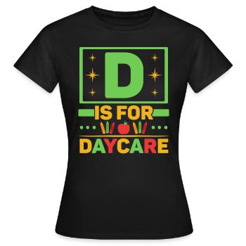 Enseignante en garderie Directrice de l’éducatrice en garderie - T-shirt Femme - noir - Devant - AI Model Female 172 dark (172cm)