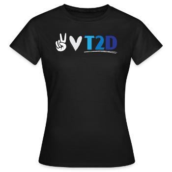Typ 2 Diabetes T2D Warrior Diabetes Bewusstsein - Frauen T-Shirt - Schwarz - Vorne - AI Model Female 172 dark (172cm)