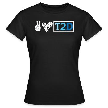 Typ 2 Diabetes T2D Warrior Diabetes Bewusstsein - Frauen T-Shirt - Schwarz - Vorne - AI Model Female 172 dark (172cm)