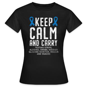 Typ 2 Diabetes T2D Warrior Diabetes Bewusstsein - Frauen T-Shirt - Schwarz - Vorne - AI Model Female 172 dark (172cm)