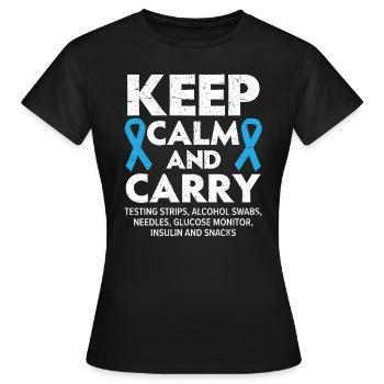 Typ 2 Diabetes T2D Warrior Diabetes Bewusstsein - Frauen T-Shirt - Schwarz - Vorne - AI Model Female 172 dark (172cm)