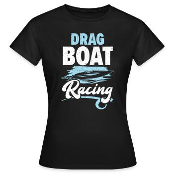 Drag Boat Racing Boat Race Boat Riding Lover - T-shirt Femme - noir - Devant - AI Model Female 172 dark (172cm)