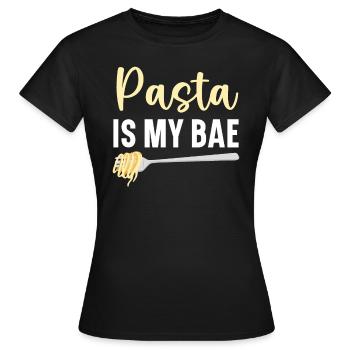 Pasta Is My Bae Italian Food Lover Spaghetti Eater - Women's T-Shirt - black - Front - AI Model Female 172 dark (172cm)
