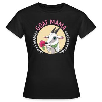Ziege Mama Nutztier Ziegenflüsterer Muttertag - Frauen T-Shirt - Schwarz - Vorne - AI Model Female 172 dark (172cm)