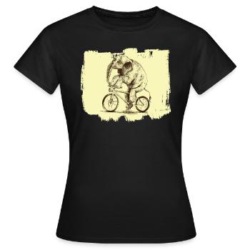 Vélo Elephant Whisperer Animal Zookeeper Bike - T-shirt Femme - noir - Devant - AI Model Female 172 dark (172cm)