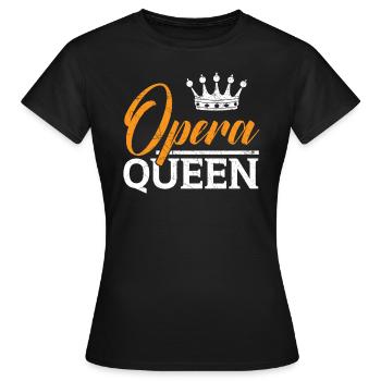 Opera Queen Music Voice Theater Opera Singer - Women's T-Shirt - black - Front - AI Model Female 172 dark (172cm)