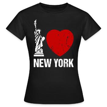 I love New York Herz NYC - Frauen T-Shirt - Schwarz - Vorne - AI Model Female 172 dark (172cm)