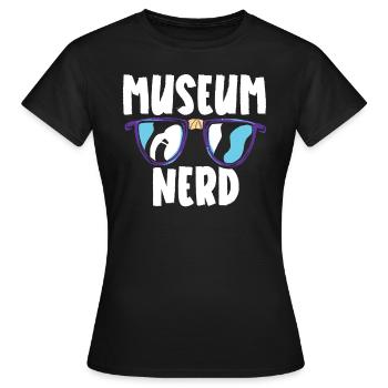 Musée Nerd Museum Lover Museum Conservateur du musée - T-shirt Femme - noir - Devant - AI Model Female 172 dark (172cm)