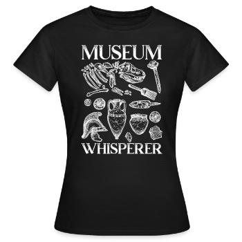 Musée Whisperer Museum Lover Museum Conservateur de musée - T-shirt Femme - noir - Devant - AI Model Female 172 dark (172cm)