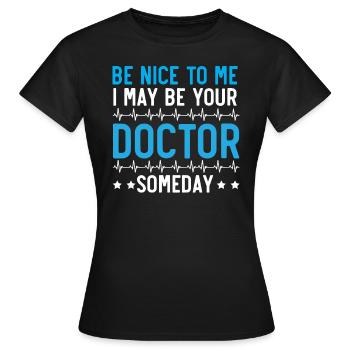 Médecin Médecine Médecine Médecin Soins de santé - T-shirt Femme - noir - Devant - AI Model Female 172 dark (172cm)