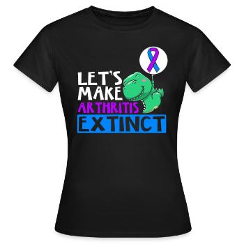 Lasst uns Arthritis zum ausgestorbenen Dinosaurierliebhaber machen - Frauen T-Shirt - Schwarz - Vorne - AI Model Female 172 dark (172cm)