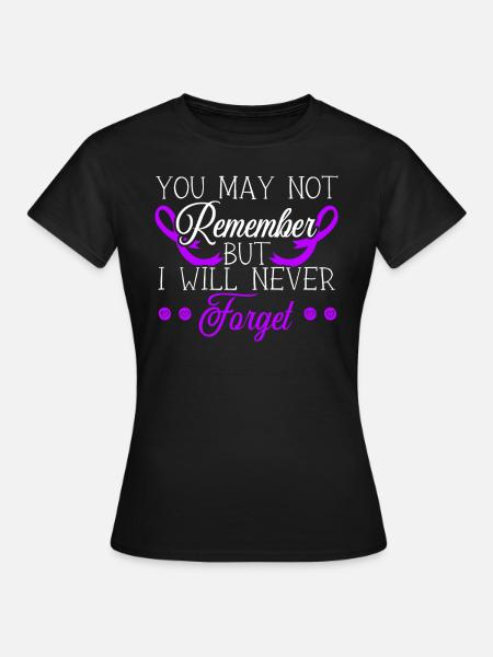 Demenz, die ich trage lila Alzheimer-Bewusstsein - Frauen T-Shirt - Schwarz