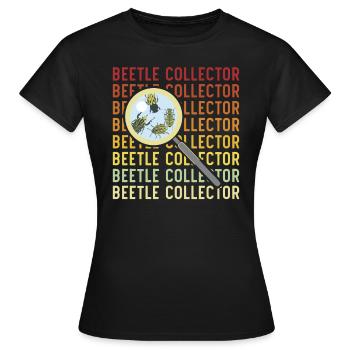 Entomologie des insectes Entomologiste Coléoptère Coléoptère - T-shirt Femme - noir - Devant - AI Model Female 172 dark (172cm)