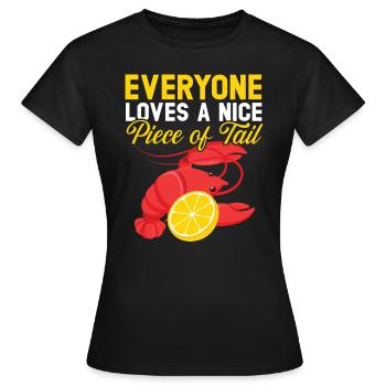Tout le monde aime un beau morceau de homard à queue - T-shirt Femme - noir - Devant - AI Model Female 172 dark (172cm)
