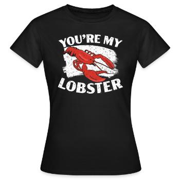Tu es mon homard mangeur d’écrevisses Fruits de mer Homard - T-shirt Femme - noir - Devant - AI Model Female 172 dark (172cm)