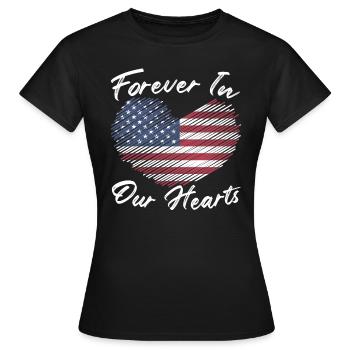 Patriotischer Veteran USA Flagge Amerikanischer Gedenktag - Frauen T-Shirt - Schwarz - Vorne - AI Model Female 172 dark (172cm)