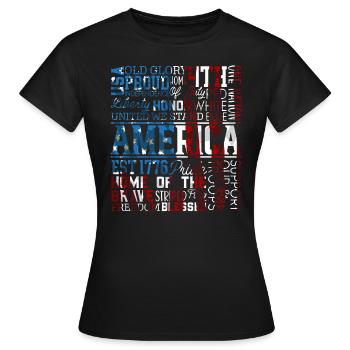 Patriotischer Veteran USA Flagge Amerikanischer Gedenktag - Frauen T-Shirt - Schwarz - Vorne - AI Model Female 172 dark (172cm)