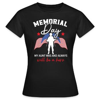 Patriotischer Veteran USA Flagge Amerikanischer Gedenktag - Frauen T-Shirt - Schwarz - Vorne - AI Model Female 172 dark (172cm)