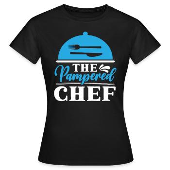 Culinaire Gangster Chef Pâtissier Cuisine Culinaire - T-shirt Femme - noir - Devant - AI Model Female 172 dark (172cm)