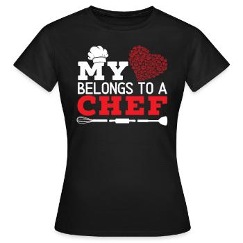 Culinaire Gangster Chef Pâtissier Cuisine Culinaire - T-shirt Femme - noir - Devant - AI Model Female 172 dark (172cm)