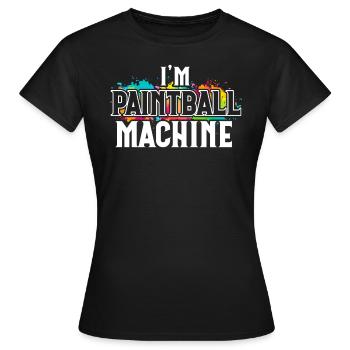 Machine de paintball Joueur de paintball Paintballer - T-shirt Femme - noir - Devant - AI Model Female 172 dark (172cm)