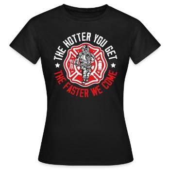 Fireman Fire Rescue Firefighter Firetruck - Women's T-Shirt - black - Front - AI Model Female 172 dark (172cm)
