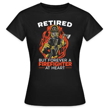 Fireman Fire Rescue Firefighter Firetruck - Women's T-Shirt - black - Front - AI Model Female 172 dark (172cm)