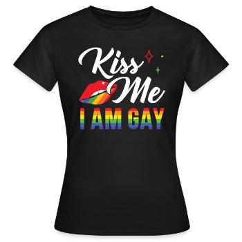 Gay Rights Rainbow Pride LGBTQ Gay Pride Parade - Frauen T-Shirt - Schwarz - Vorne - AI Model Female 172 dark (172cm)