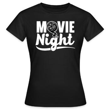 Movie Night Movie Critic Movie Marathon Cinema - Women's T-Shirt - black - Front - AI Model Female 172 dark (172cm)